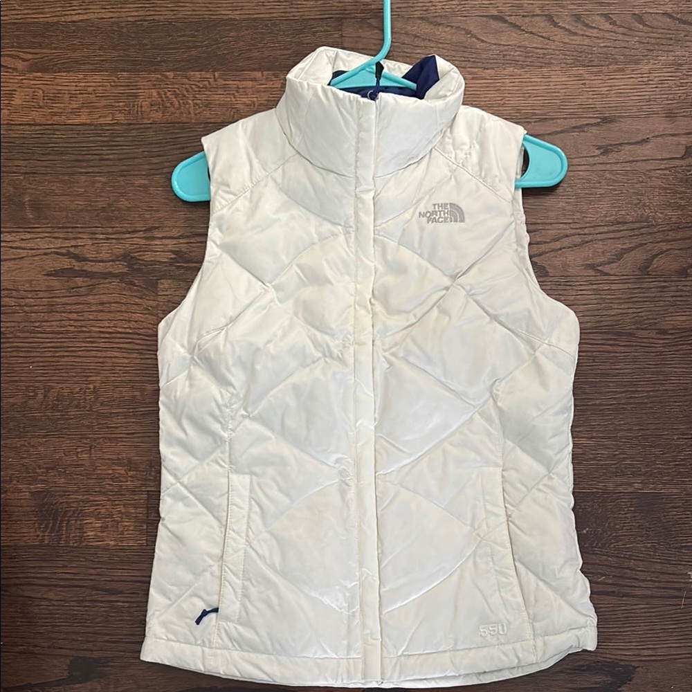 The North Face Womans White Puffer Vest